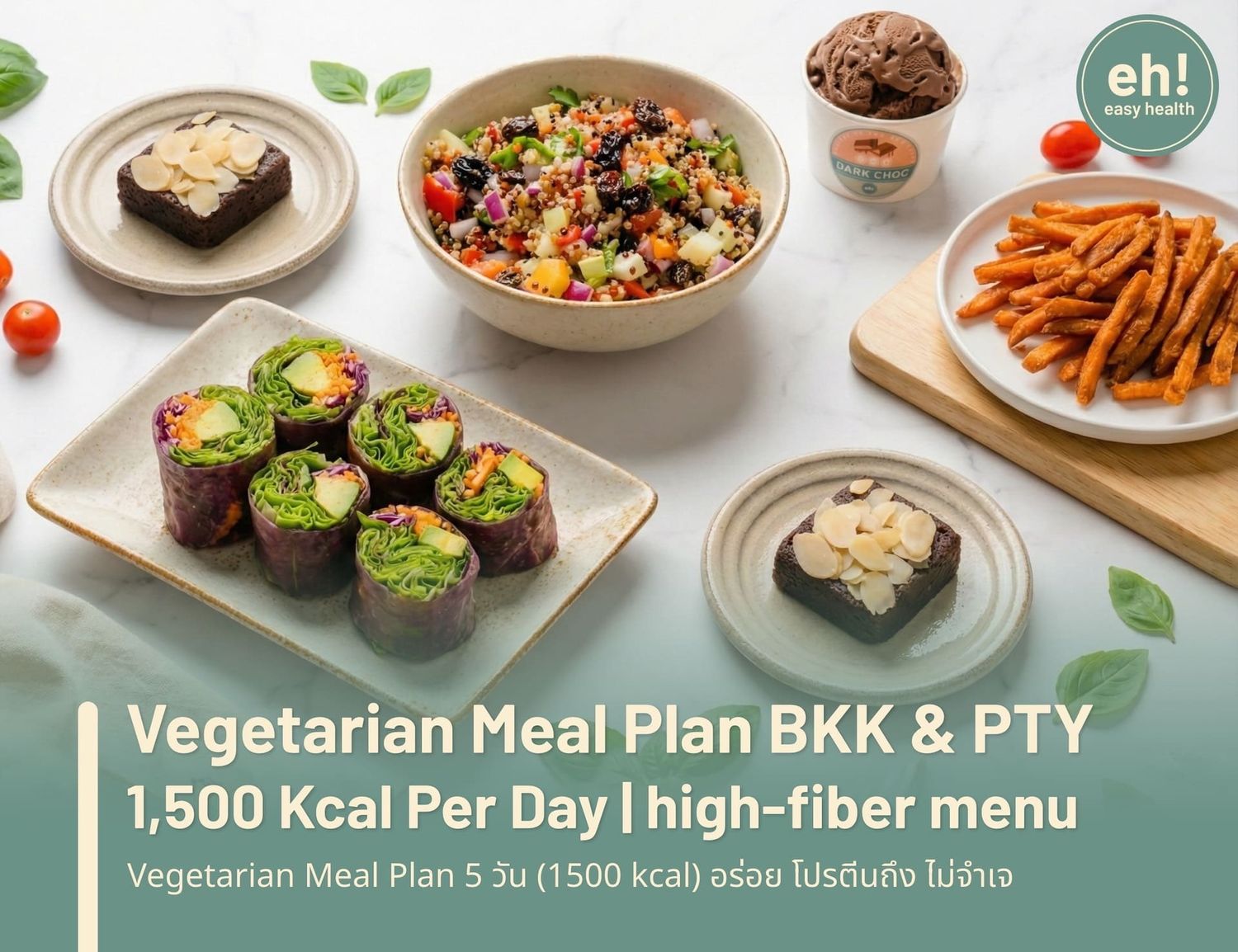 Vegetarian Meal Plan Bangkok & Pattaya | 1500 Kcal Per Day