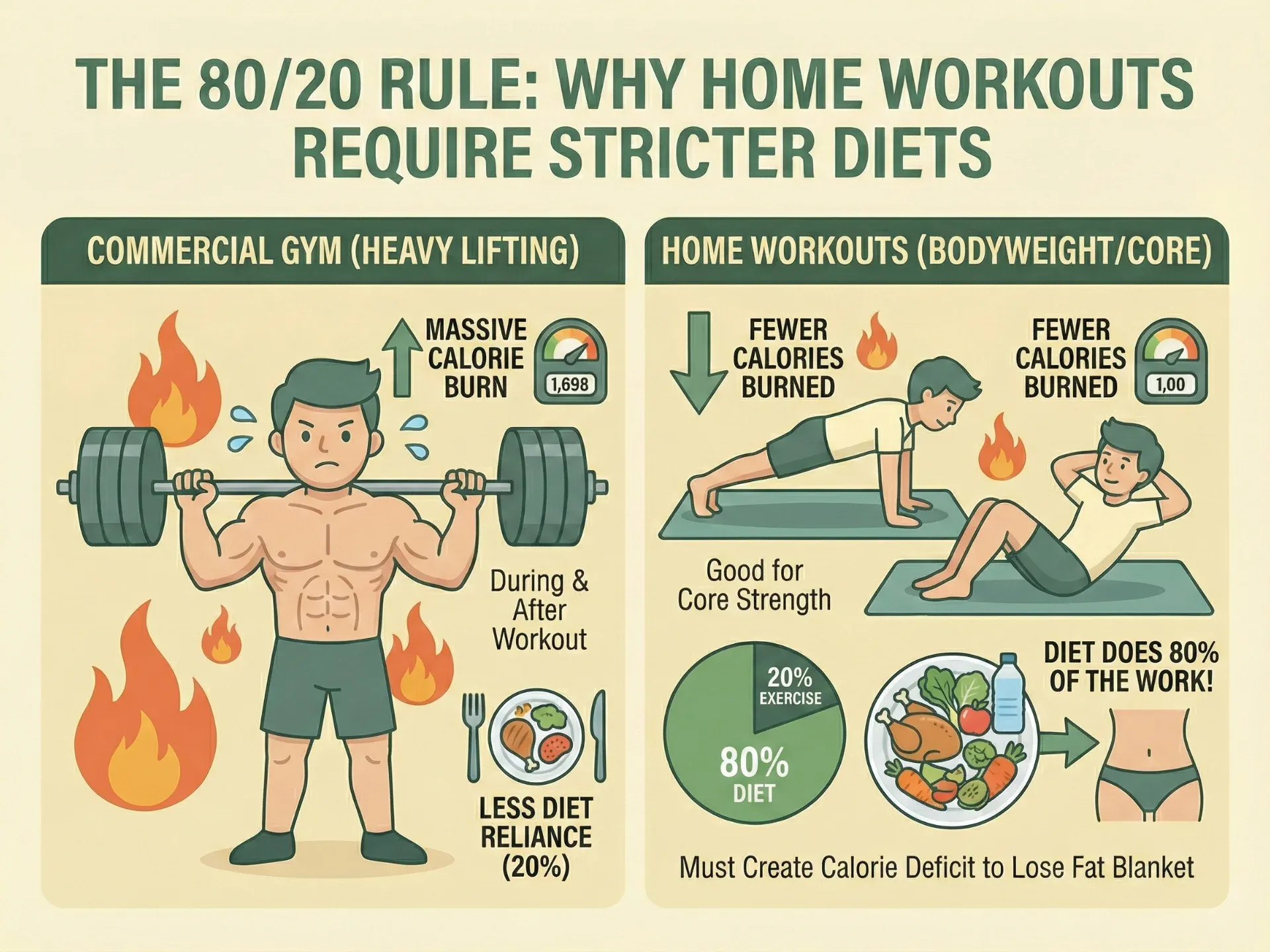 The 80:20 Rule- Why Home Workouts Require Stricter Diets.webp