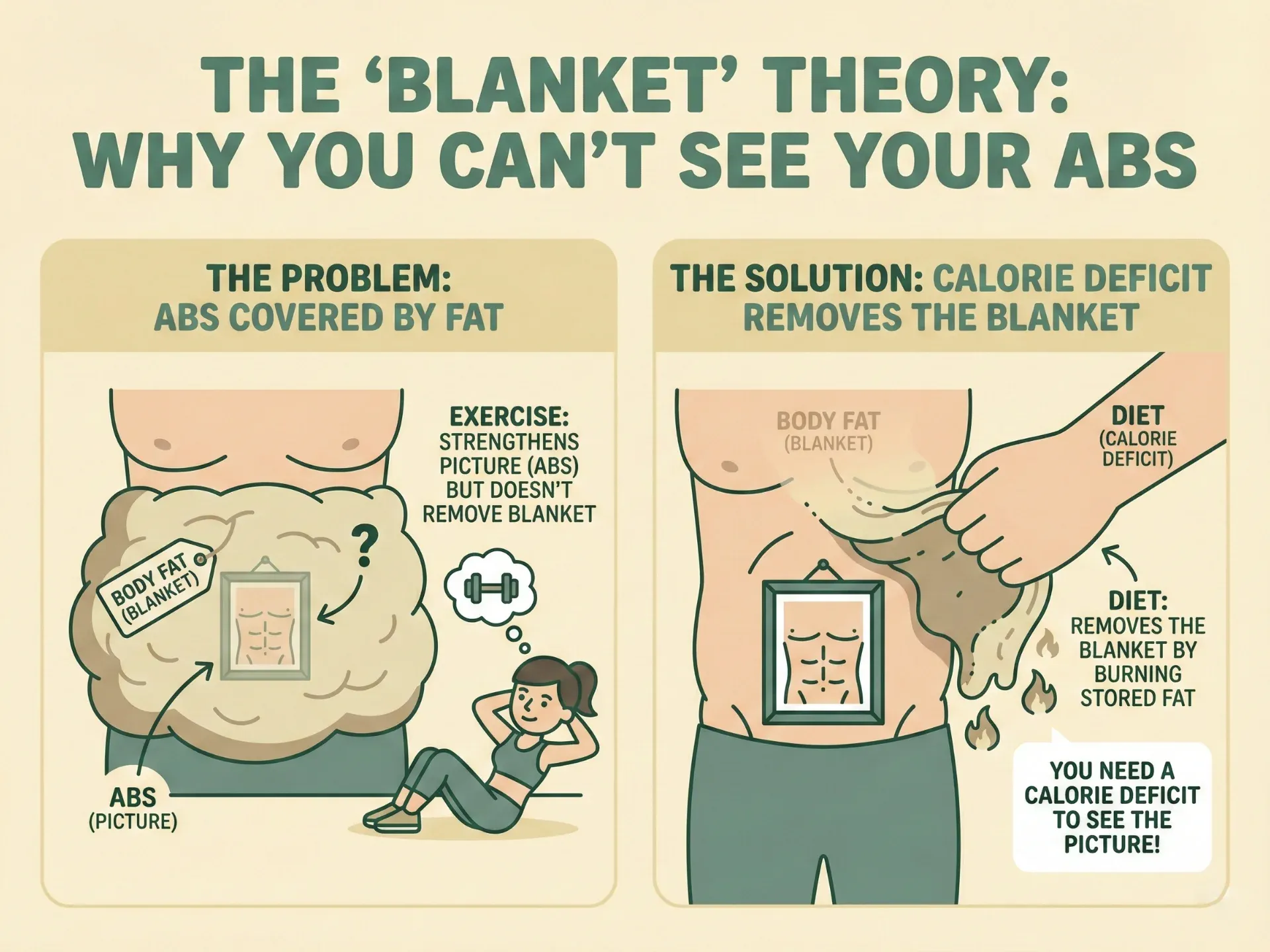 The "Blanket" Theory- Why You Can't See Your Abs.webp